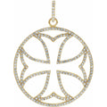 1 1/8 CTW Natural Diamond Cross Pendant