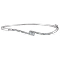 1/3 CTW Natural Diamond Two-Stone Bangle Bracelet