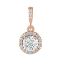 1/2 CTW Natural Diamond Halo-Style Pendant in 14k rose gold