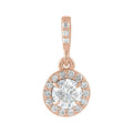 3/8 CTW Natural Diamond Halo-Style Pendant in 14k rose gold