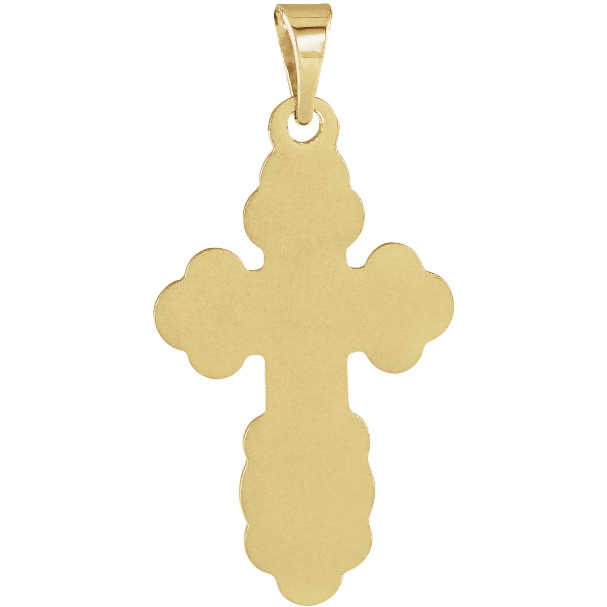 40x26 mm Orthodox Cross Pendant in 14k yellow gold