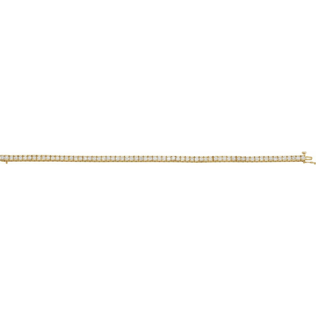 4 CTW Lab-Grown Diamond Line Bracelet in 14k yellow gold
