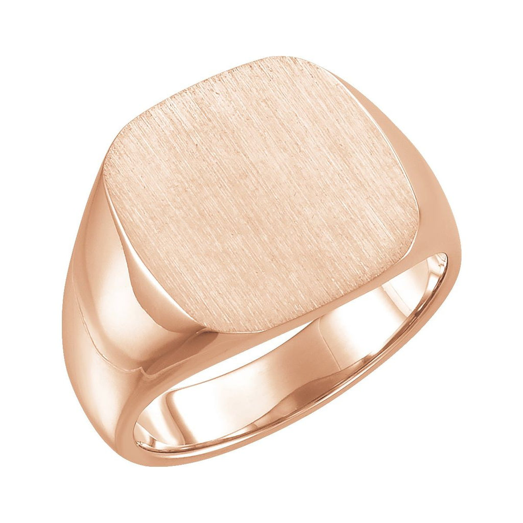 16 mm Signet Ring in 14k rose gold