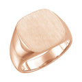 16 mm Signet Ring in 14k rose gold