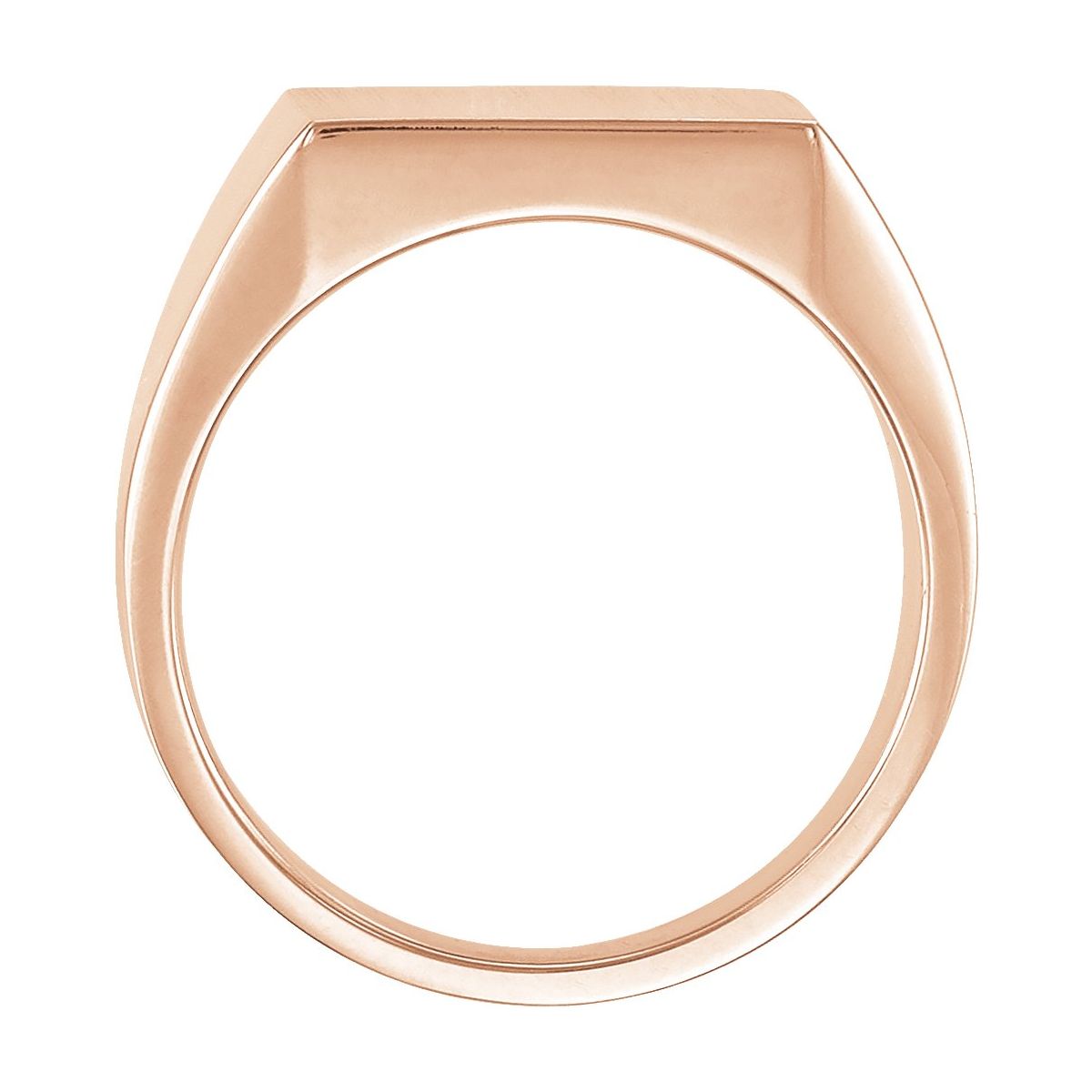 20 mm Square Signet Ring in 14k rose gold
