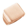 20 mm Square Signet Ring in 14k rose gold