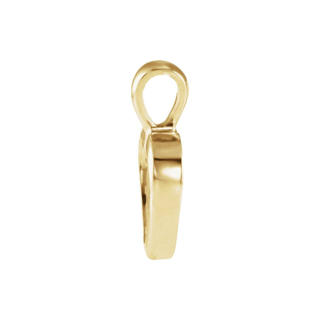 15x10 mm Open Heart Pendant in 14k yellow gold