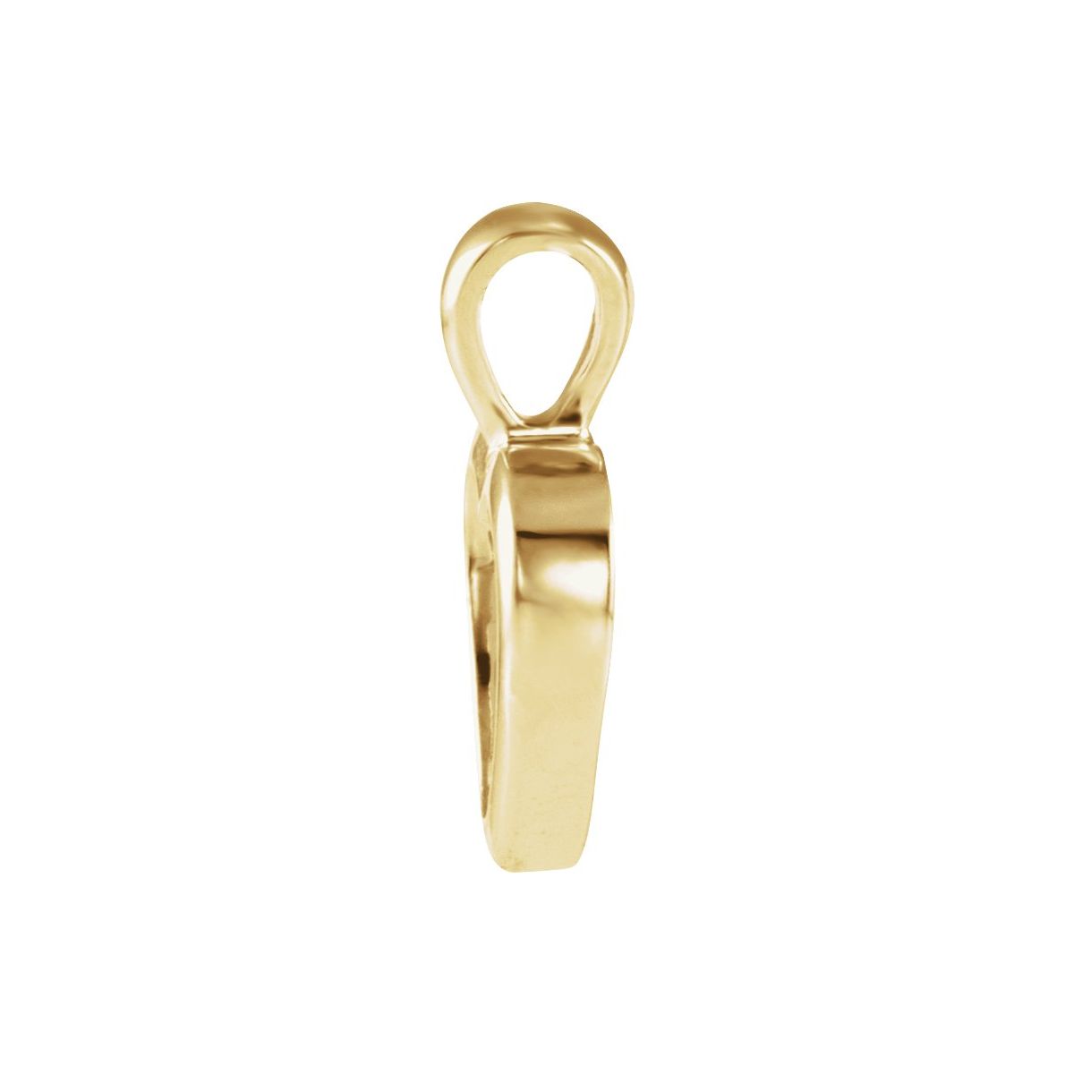 15x10 mm Open Heart Pendant in 14k yellow gold