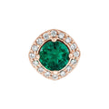 Lab-Grown Emerald & .08 CTW Natural Diamond Pendant in 14k rose gold