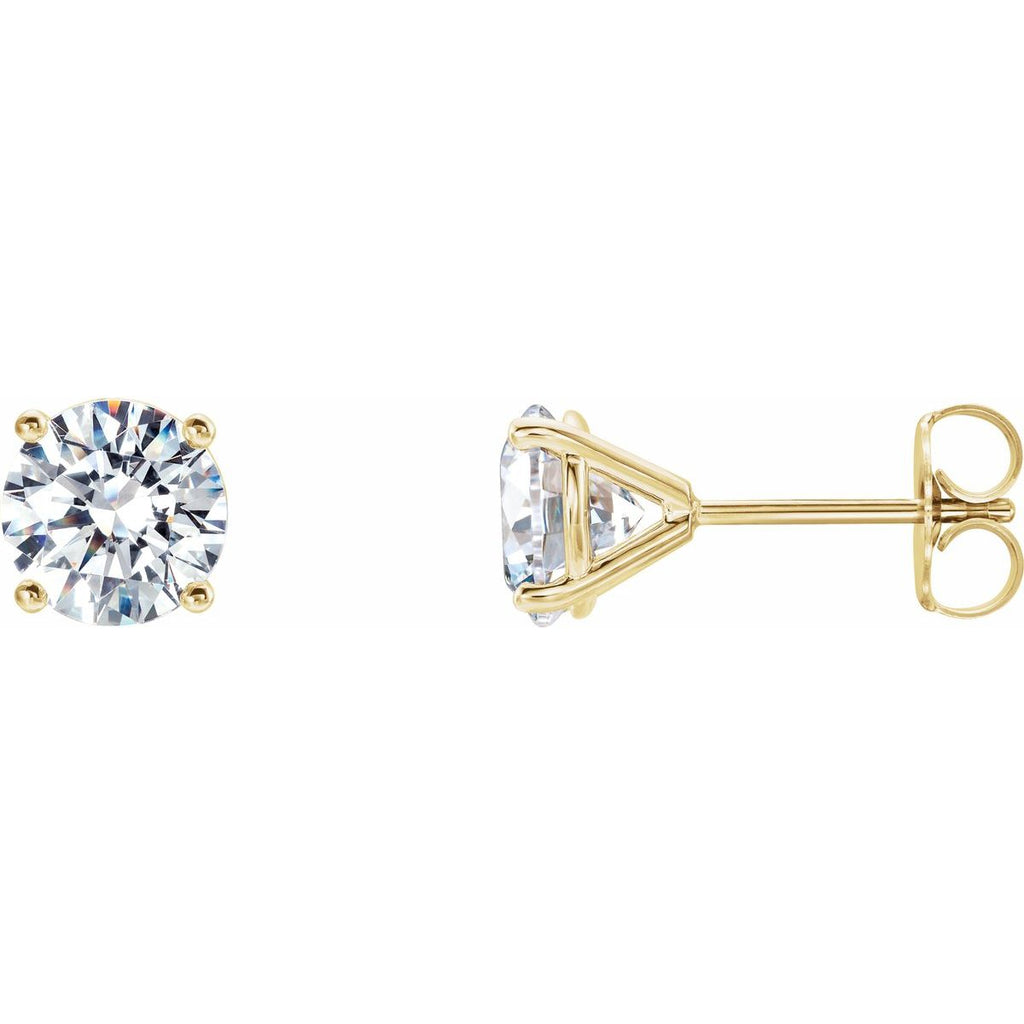 1 1/2 CTW Lab-Grown Diamond 4-Prong Stud Earrings in 14k yellow gold