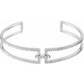 3/4 CTW Natural Diamond Cuff Bracelet in 14k white gold