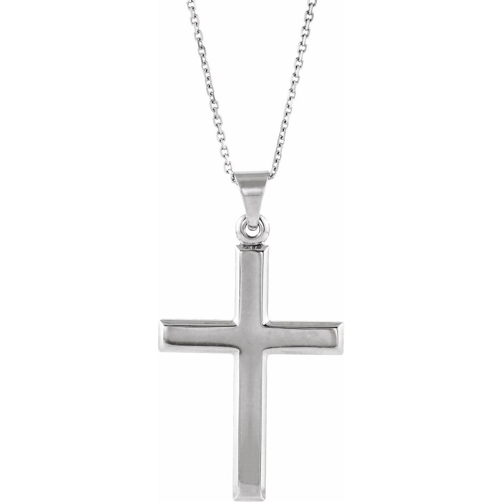Cross Necklace in 14k white gold