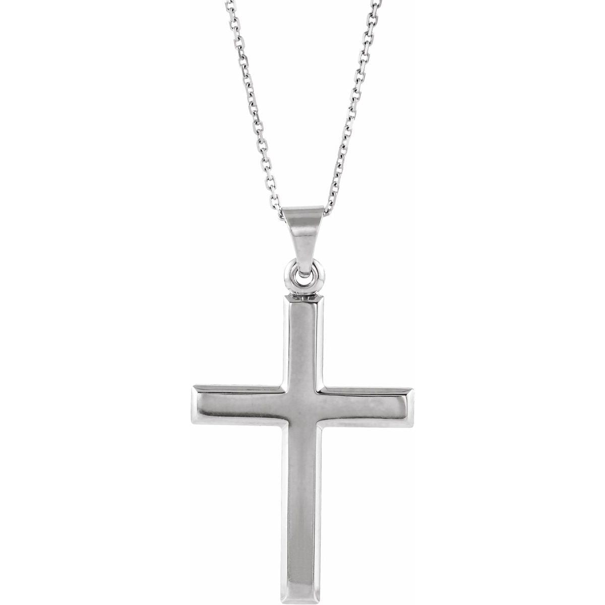 Cross Necklace in 14k white gold