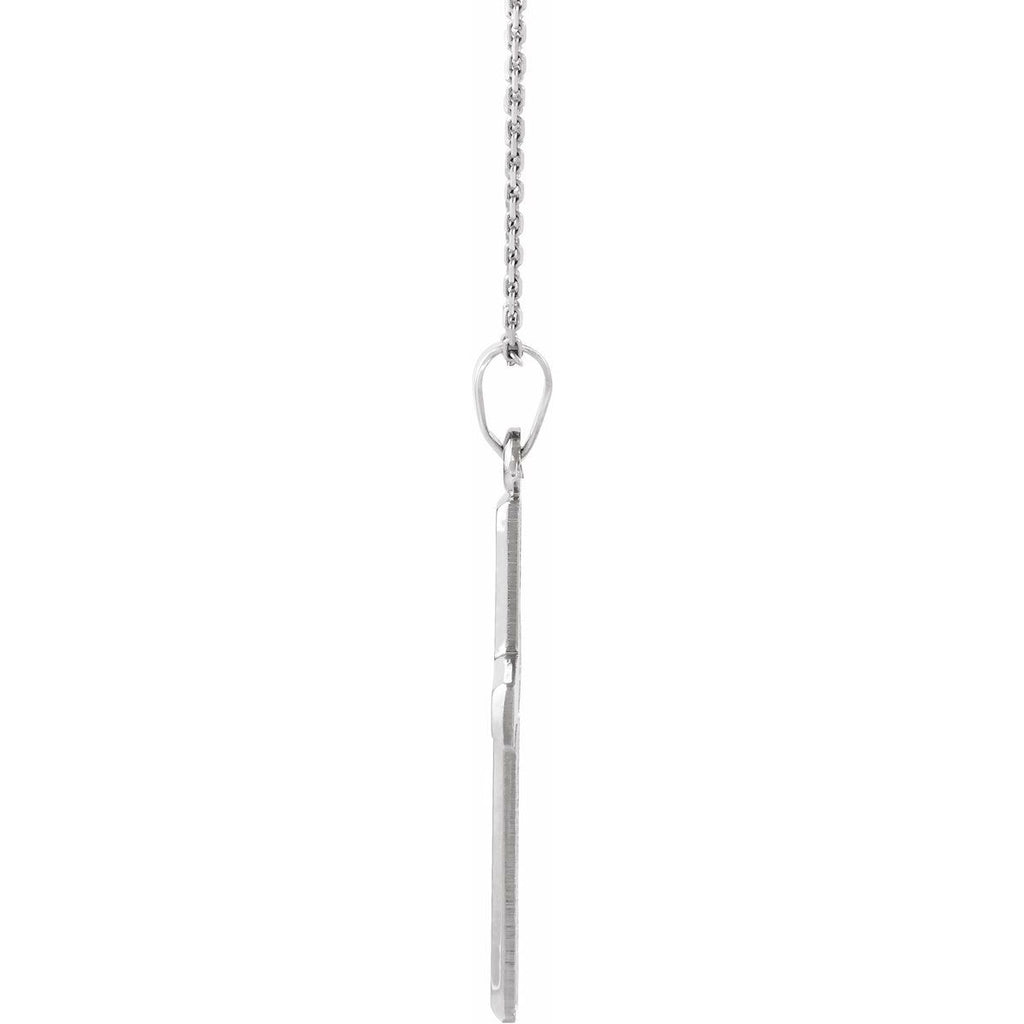 Cross Necklace in 14k white gold