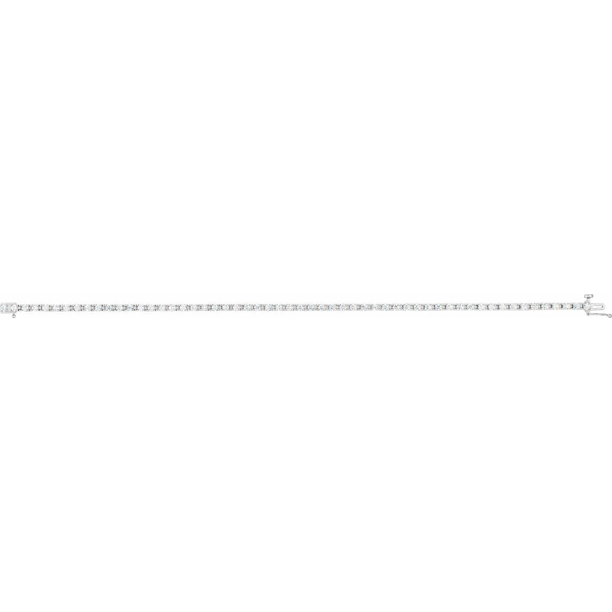 2 1/4 CTW Lab-Grown Diamond Line Bracelet in 14k white gold