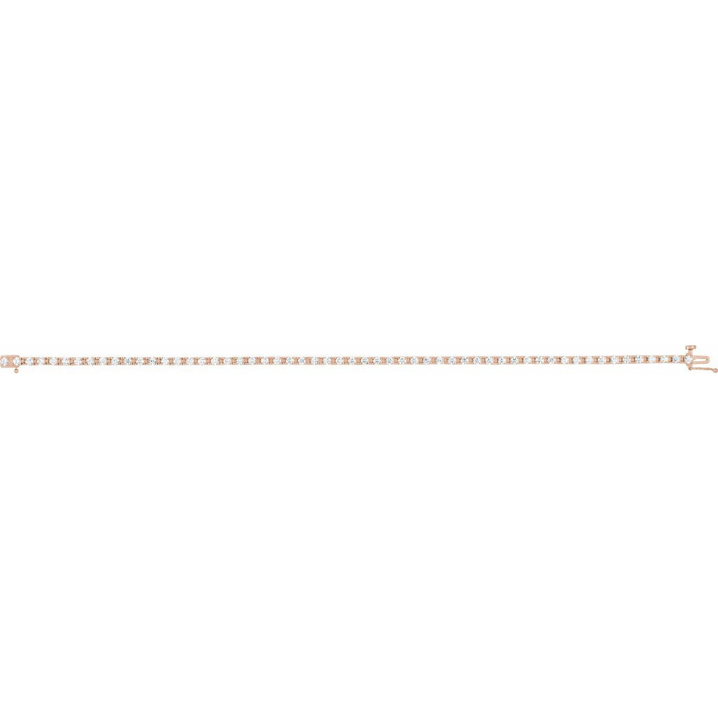 2 1/4 CTW Lab-Grown Diamond Line Bracelet in 14k rose gold