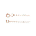 1 mm Adjustable Diamond-Cut Cable Chain in 14k rose gold