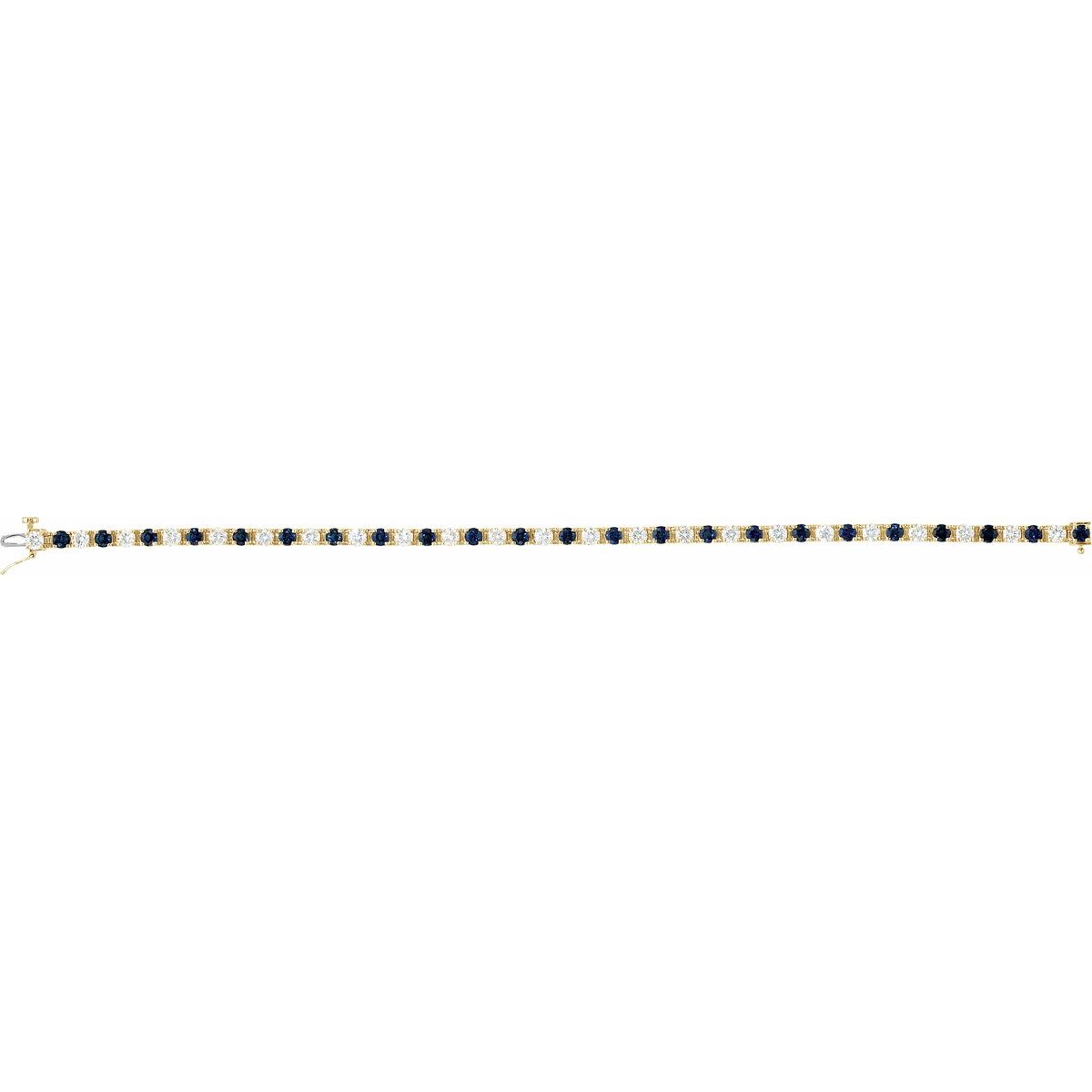 Lab-Grown Blue Sapphire & 2 3/8 CTW Lab-Grown Diamond Line Bracelet