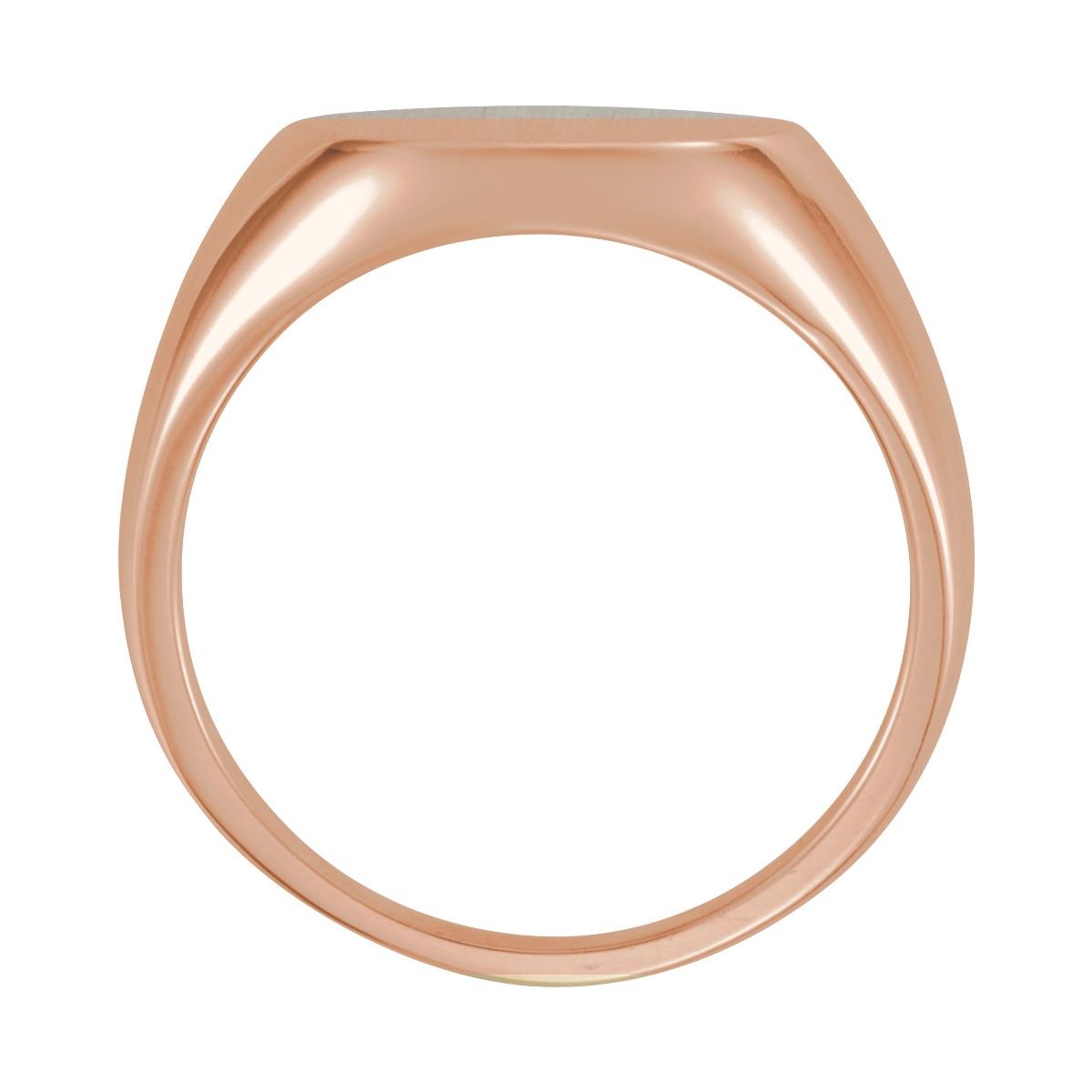 Round Signet Ring in 14k rose gold