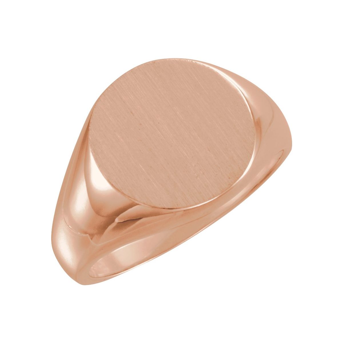Round Signet Ring in 14k rose gold