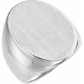 27x19 mm Oval Signet Ring