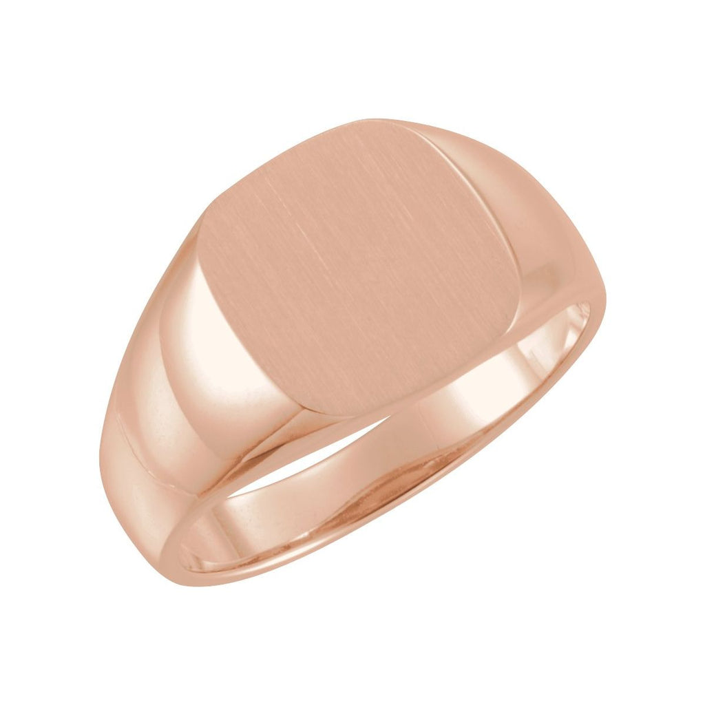 Square Signet Ring in 14k rose gold