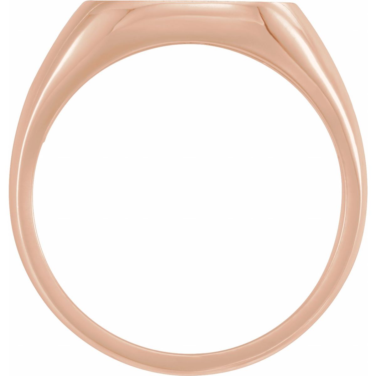 Square Signet Ring in 14k rose gold