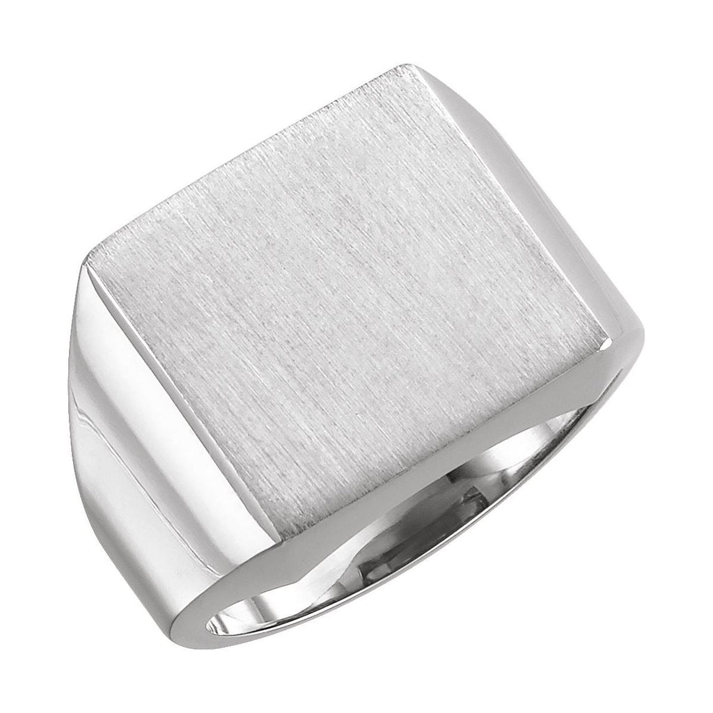 Men's 18 mm Square Signet Ring
