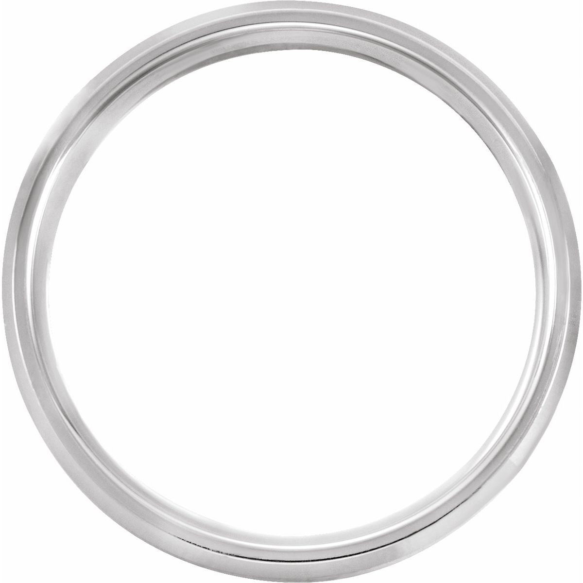 5 mm Beveled-Edge Band With Satin Finish in 14k white gold
