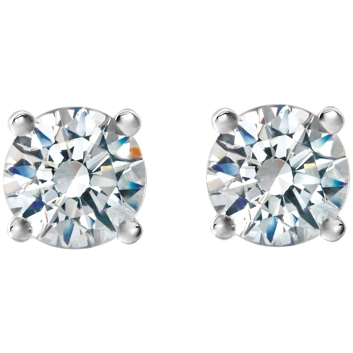 1 1/2 CTW Natural Diamond Cocktail-Style Earrings in 14k white gold