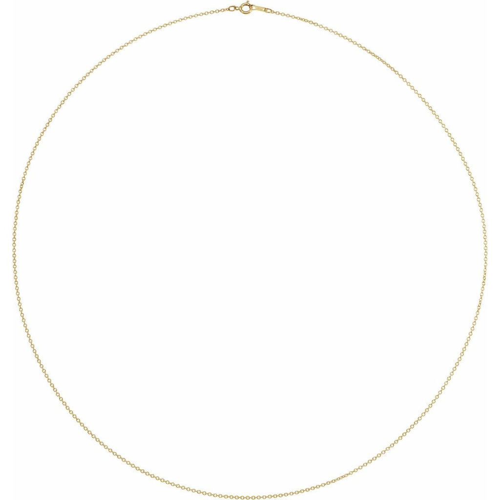 1 mm Cable Chain in 14k yellow gold