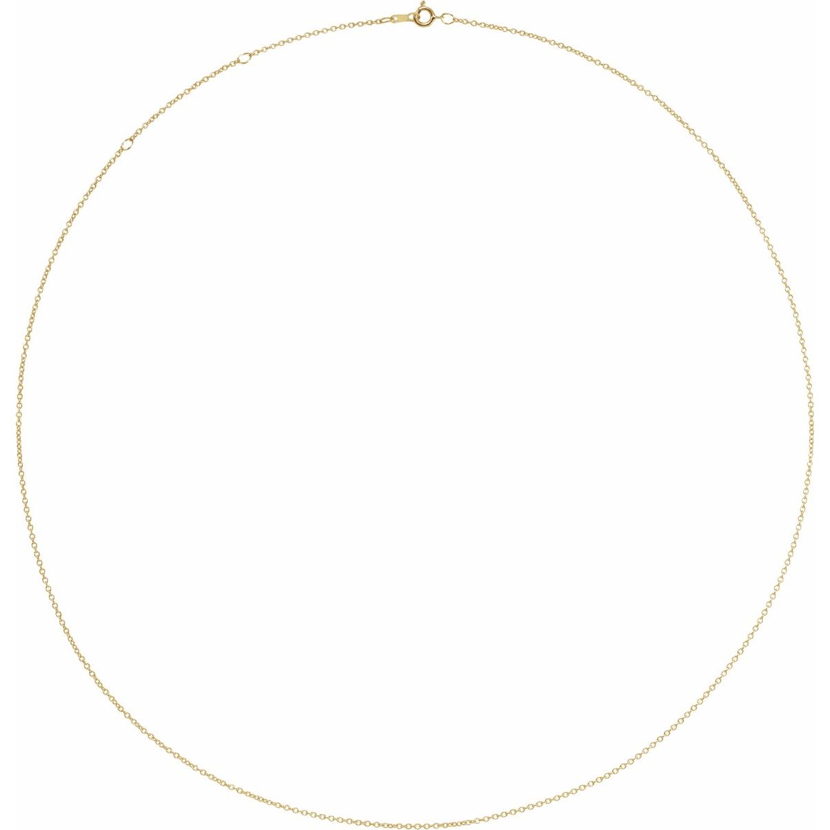 1 mm Adjustable Cable Chain in 14k yellow gold