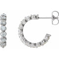 1 3/4 CTW Lab-Grown Diamond 19.1 mm Hoop Earrings