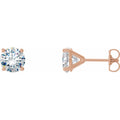 1 1/2 CTW Natural Diamond Cocktail-Style Earrings in 14k rose gold