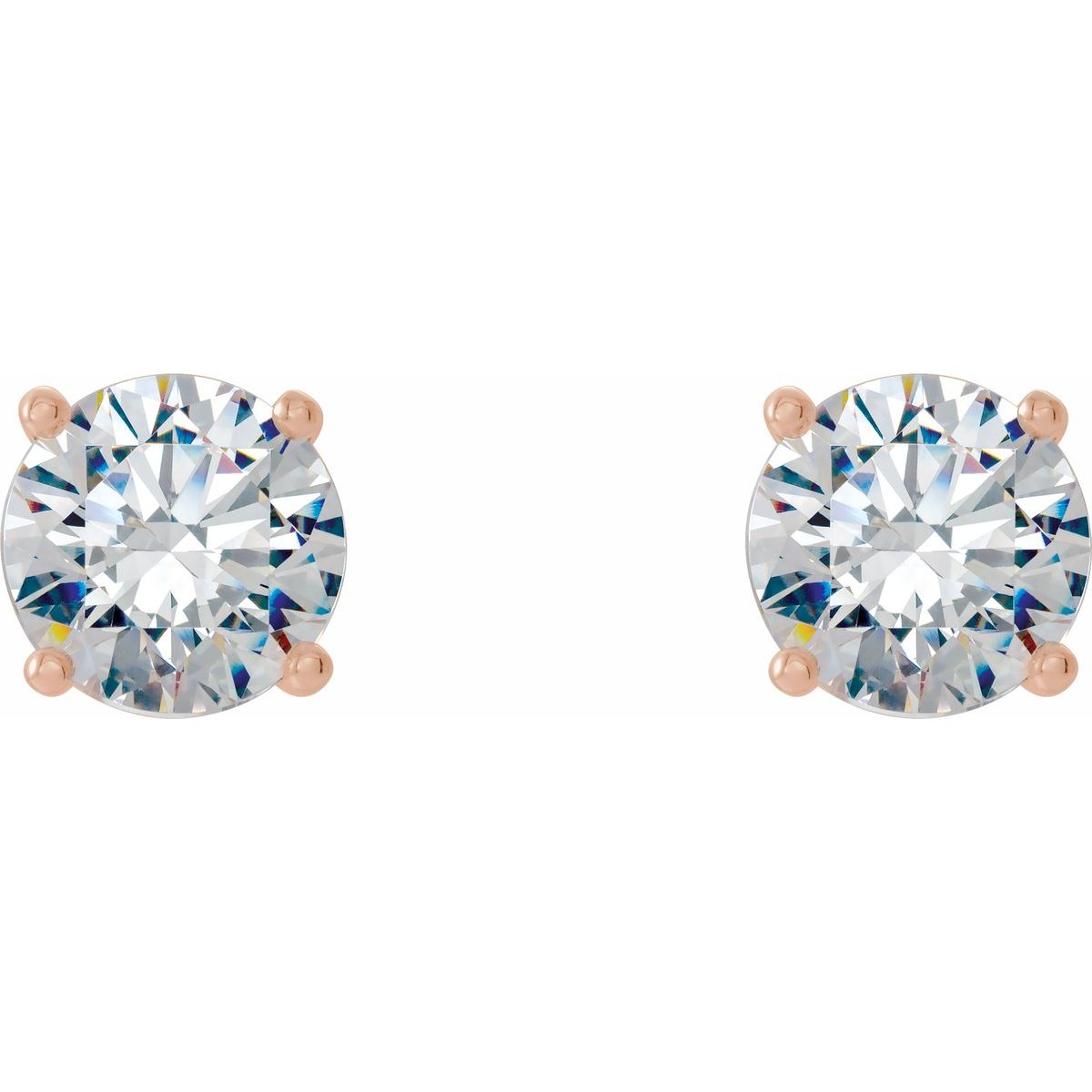 1 1/2 CTW Natural Diamond Cocktail-Style Earrings in 14k rose gold