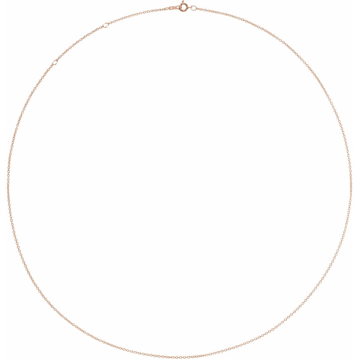 1 mm Adjustable Cable Chain in 14k rose gold