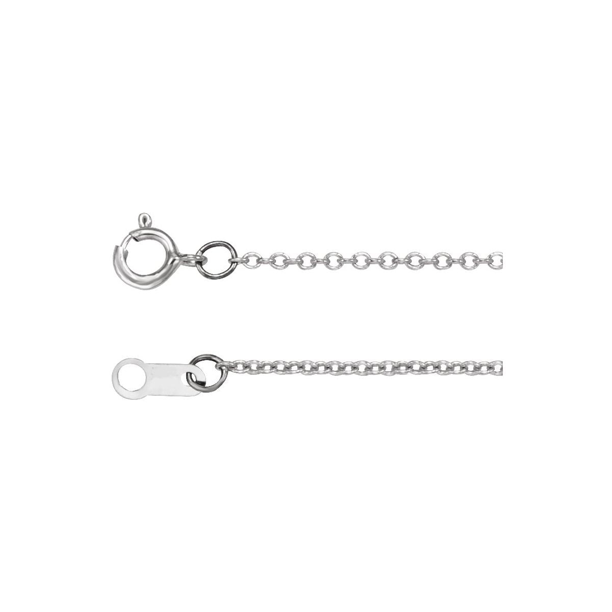 1 mm Cable Chain in platinum