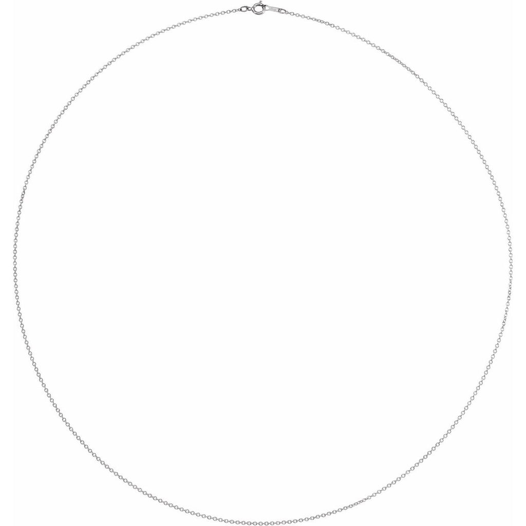 1 mm Adjustable Diamond-Cut Cable Chain in platinum