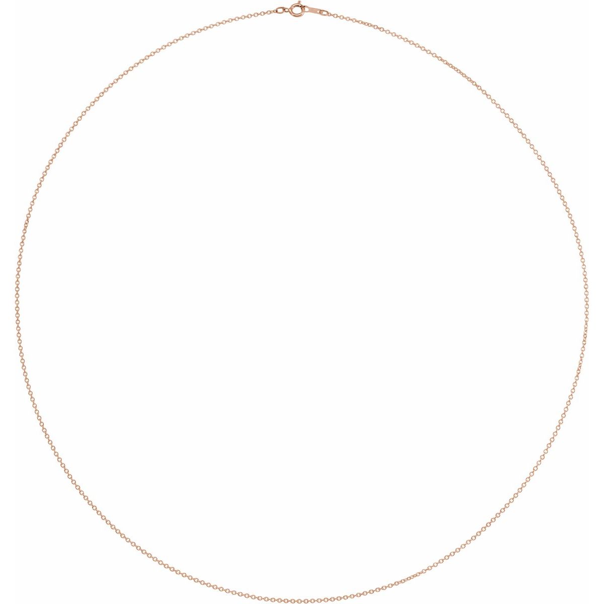 1 mm Cable Chain in 14k rose gold