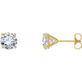 1 CTW Lab-Grown Diamond 4-Prong Stud Earrings in 14k yellow gold
