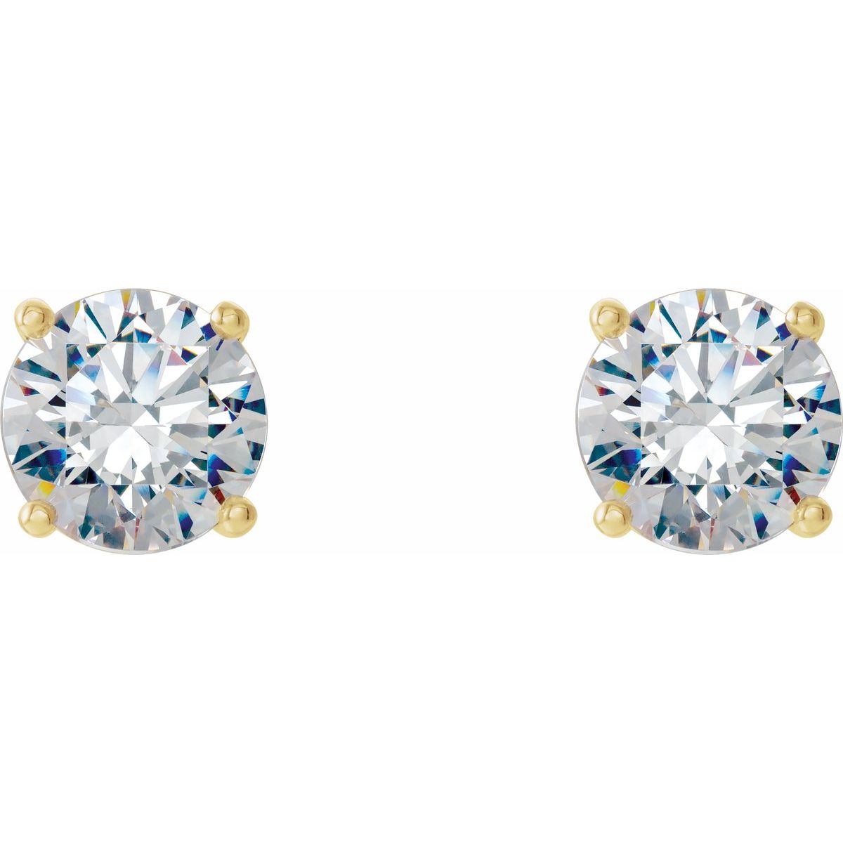 1 1/2 CTW Natural Diamond Cocktail-Style Earrings in 14k yellow gold