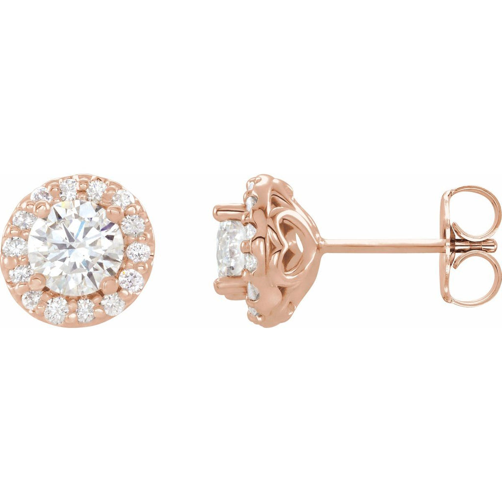 1 7/8 CTW CTW Diamond Earrings in 14k rose gold