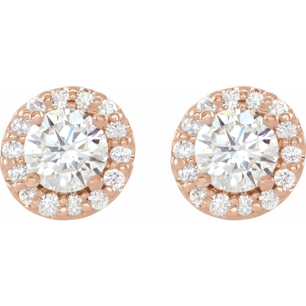 1 7/8 CTW CTW Diamond Earrings in 14k rose gold