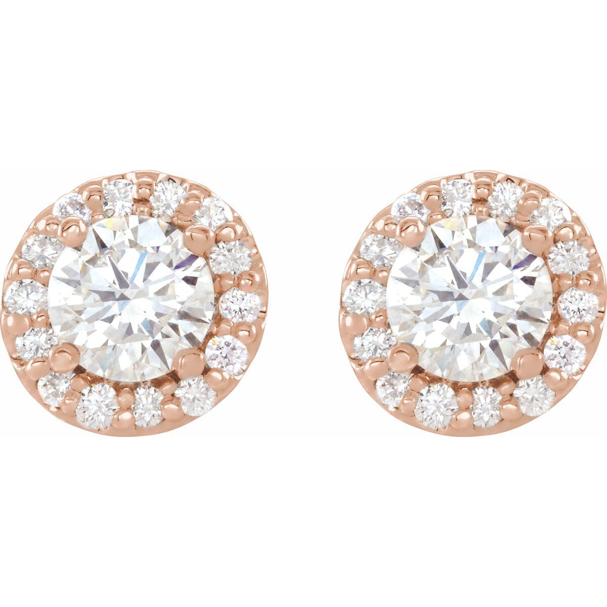1 7/8 CTW CTW Diamond Earrings in 14k rose gold