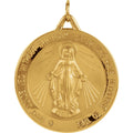 29 mm Miraculous Medal in 14k yellow gold