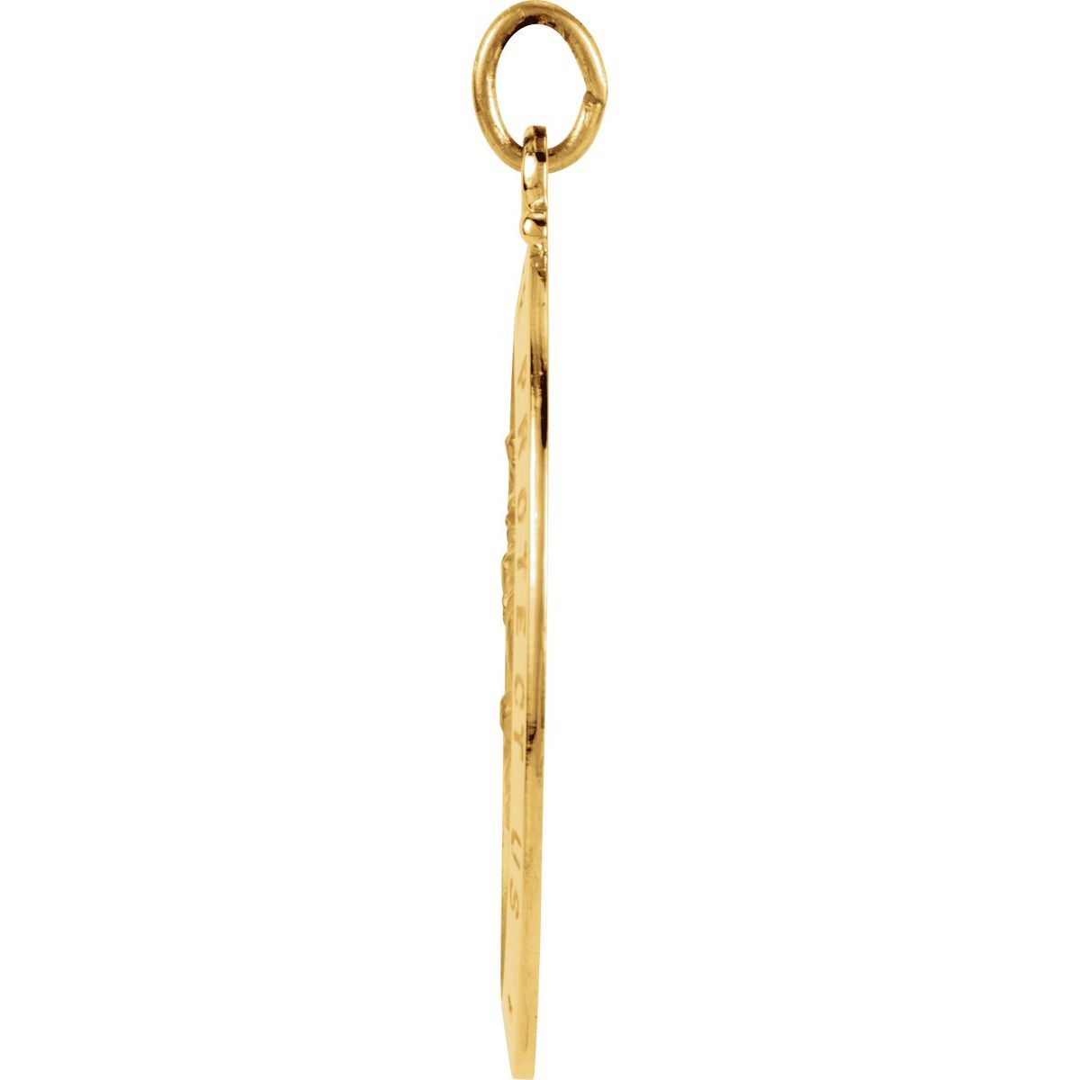 25x18 mm Oval St. Christopher Medal in 14k yellow gold