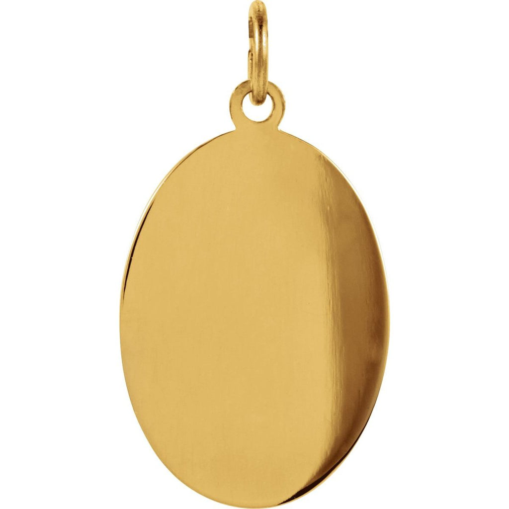 19x14 mm Oval St. Christopher Medal in 14k yellow gold