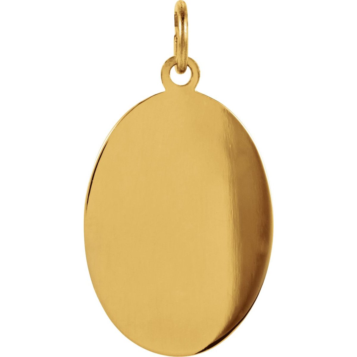 19x14 mm Oval St. Christopher Medal in 14k yellow gold