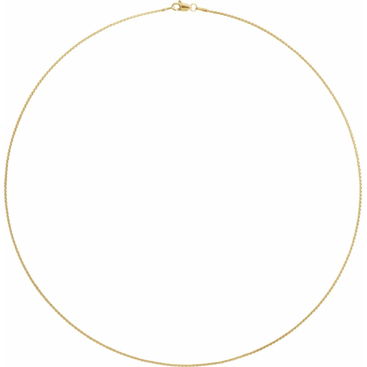 1 mm Wheat Chain in 14k yellow gold