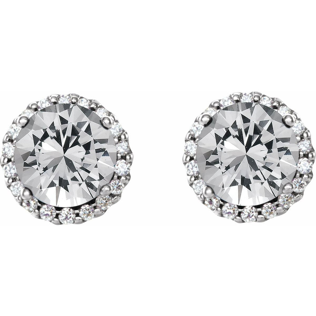 1 1/3 CTW Natural Diamond Earrings in 14k white gold